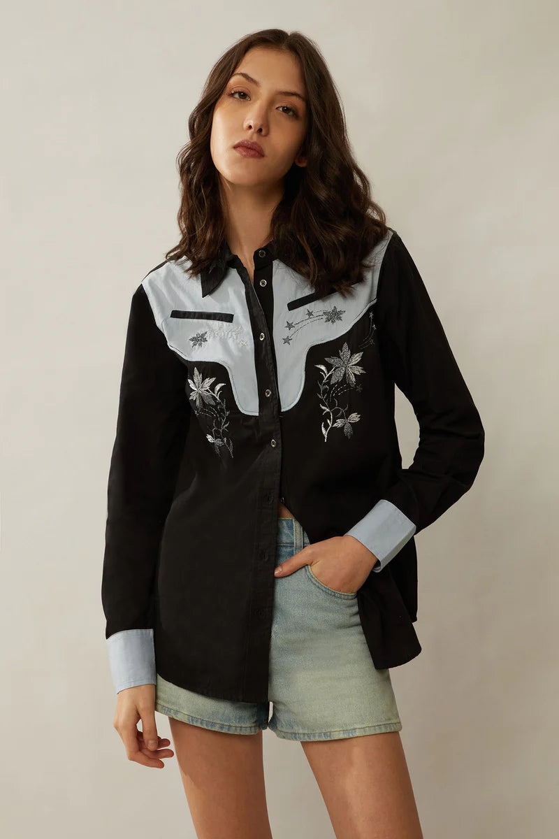 Myra Bag Bohera Sheela Western Embroidered Shirt