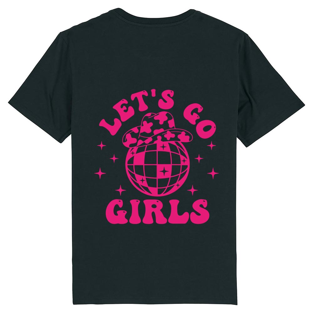 Ladies black western tees Let's Go Girls