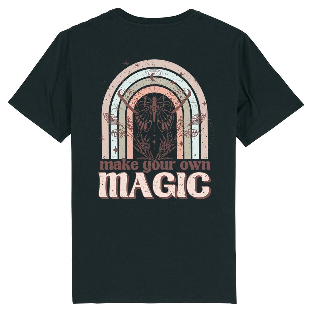 Ladies black western tees back Magic