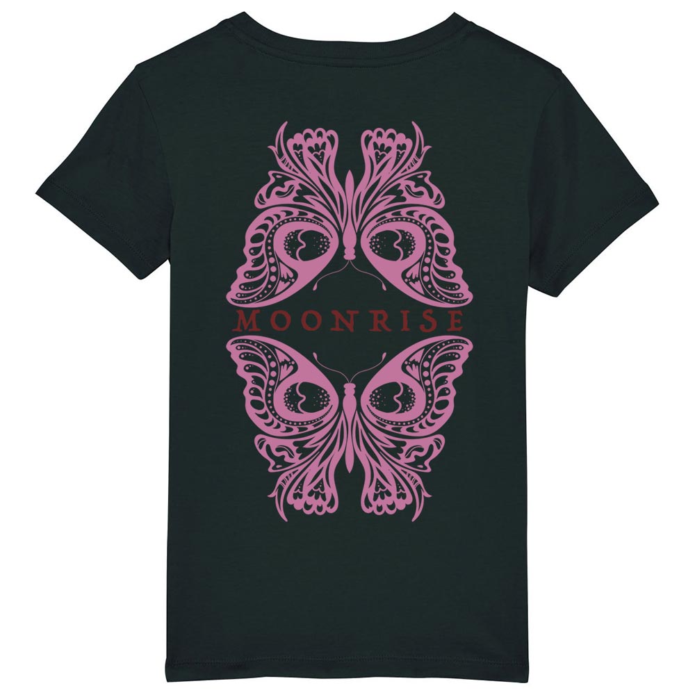 Kids black western tees back Moonrise