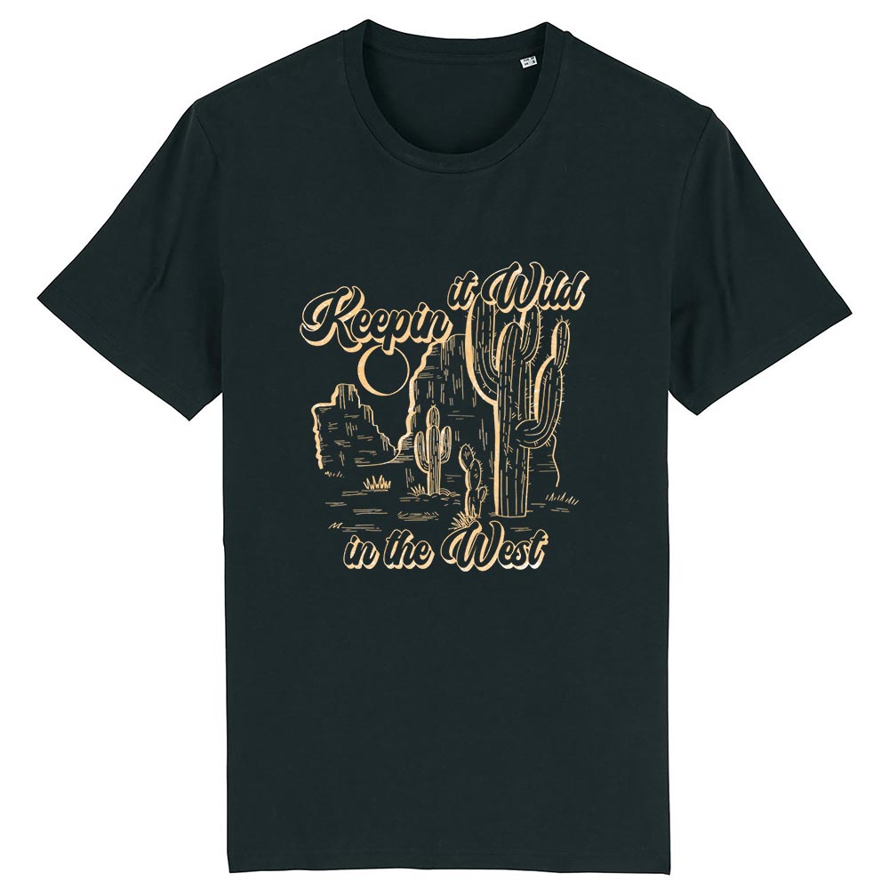Ladies black western tees front Keepin' it Wild
