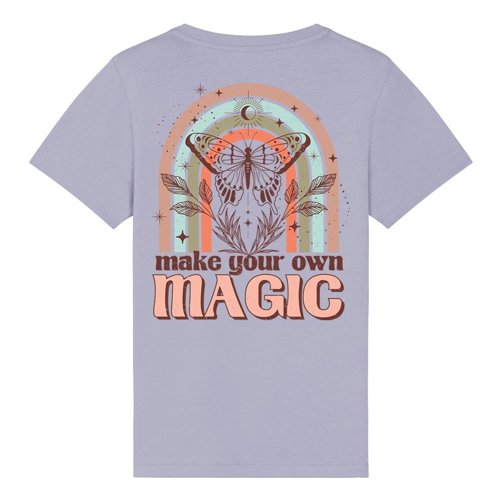 Kids lavender western tees back Magic