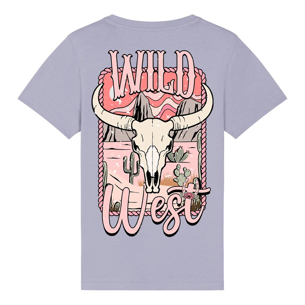 Kids lavender western tees Wild West