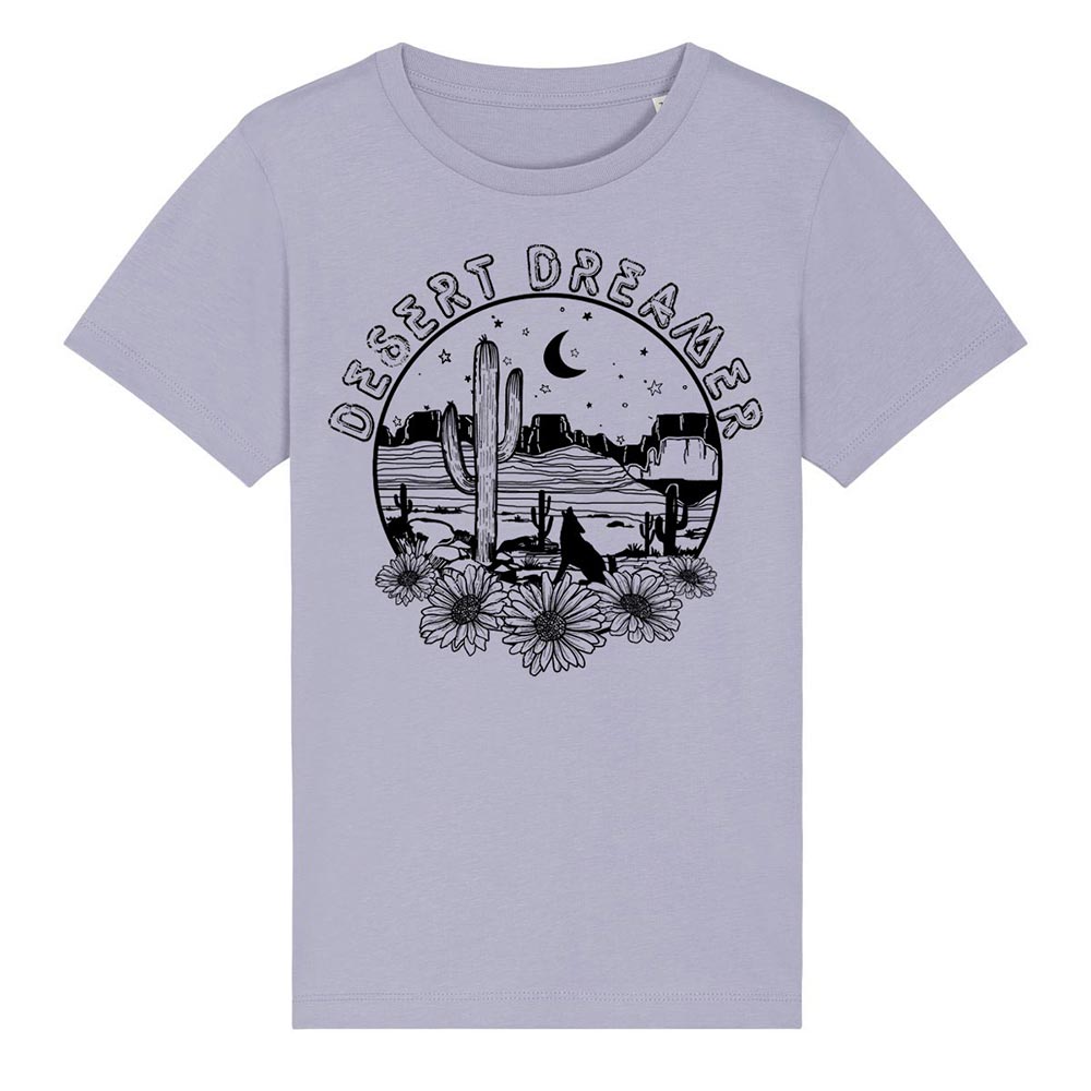 Kids lavender western tees front Desert Dreamer