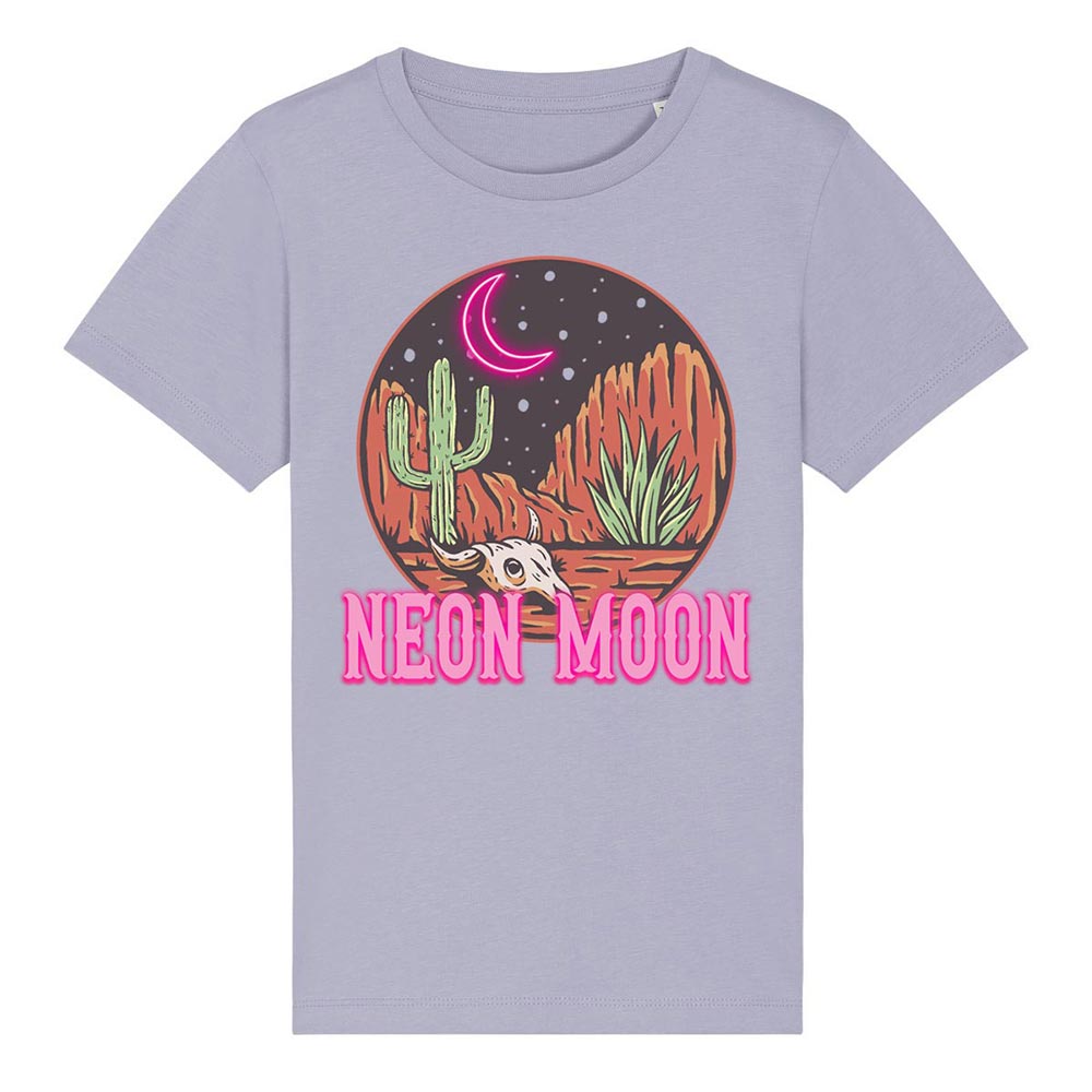 Kids lavender western tees front Neon Moon