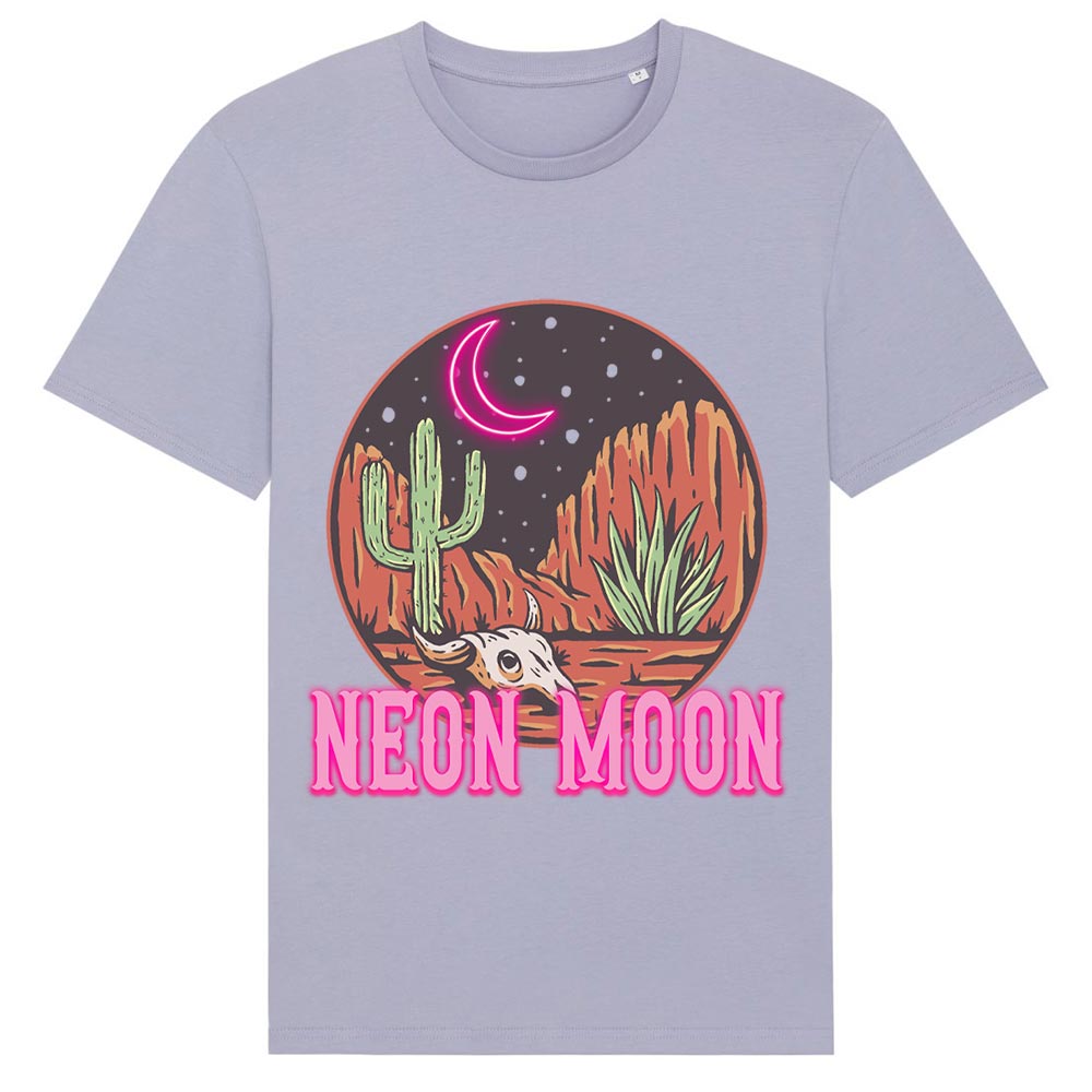 Ladies lavender western tees front Neon Moon