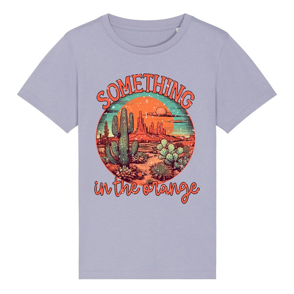 Kids lavender western tees front Something in the Orange