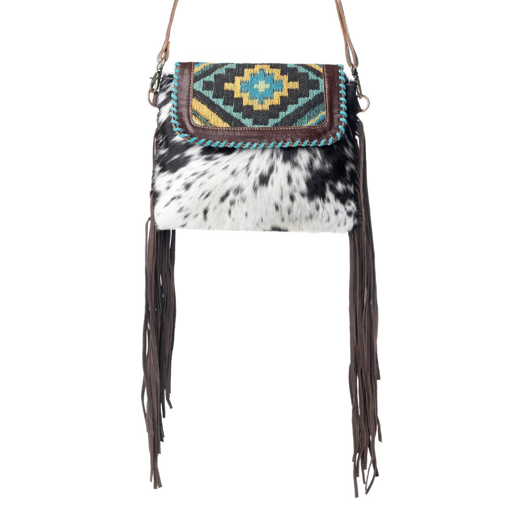Myra Bag Wild West Boho Leather & Hairon Bag