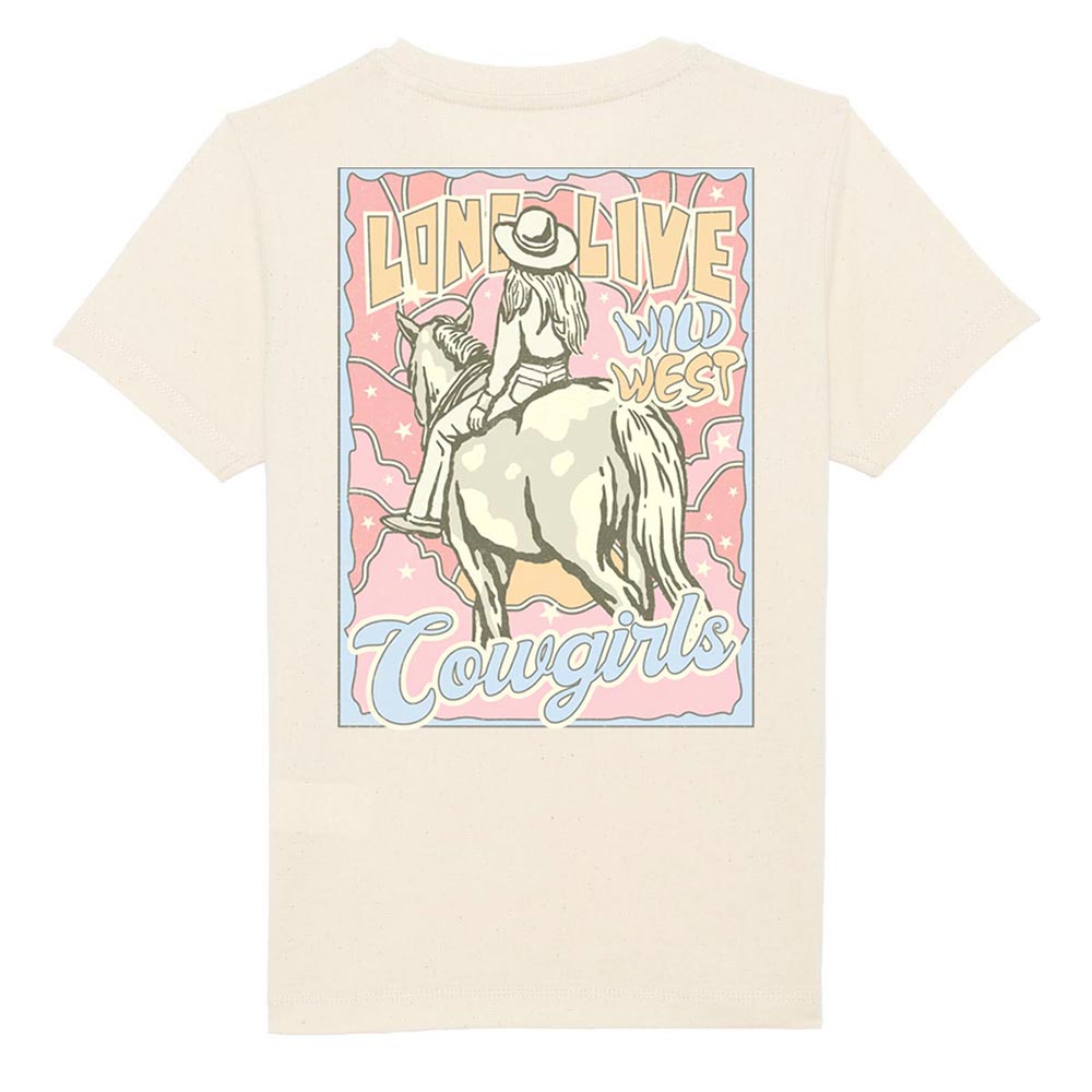 Kids off-white western tees back Cowgirl