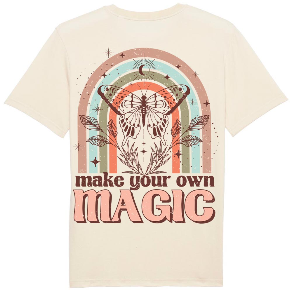 Ladies off white western tees back Magic