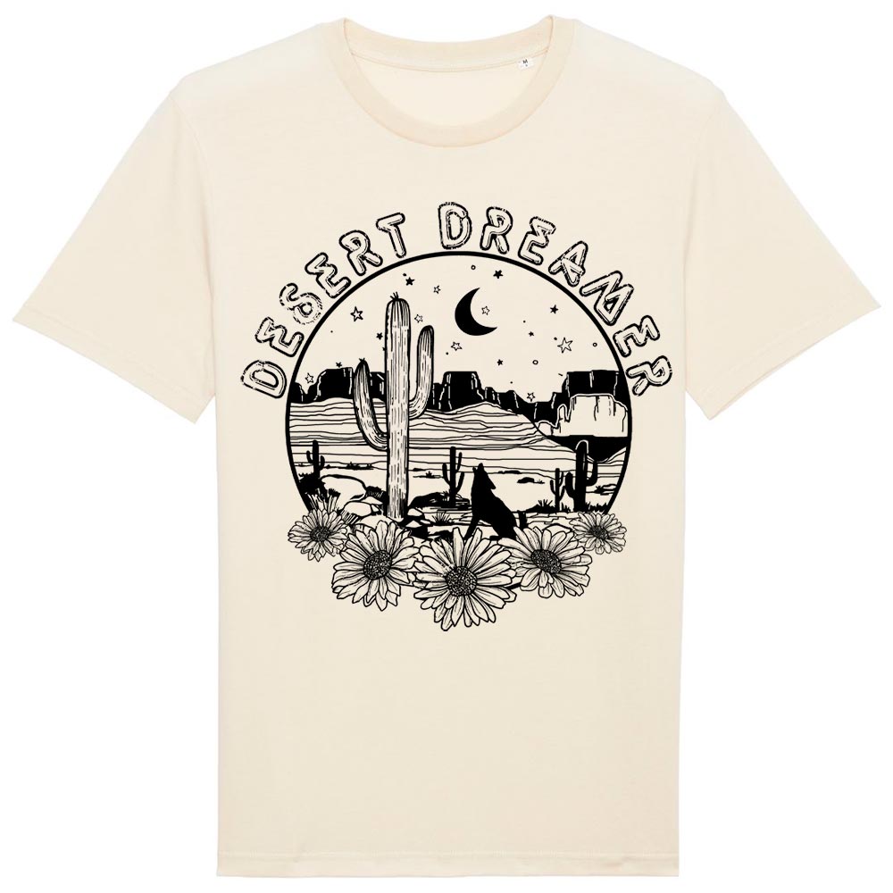 Ladies off-white western tees front Desert Dreamer