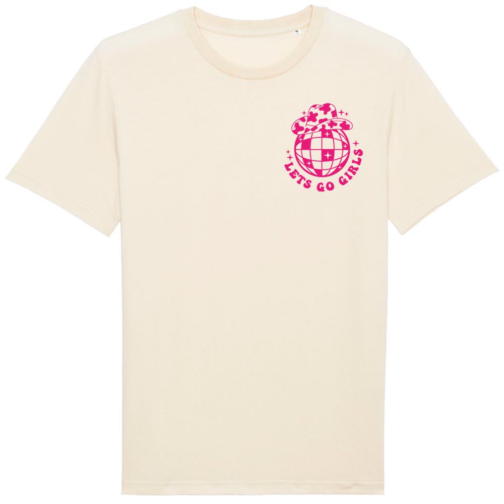 Ladies off-white western tees Let's Go Girls
