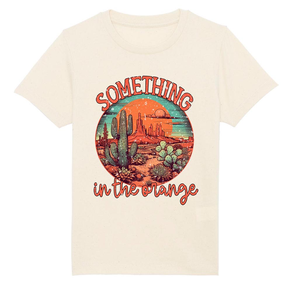 Kids offwhite western tees front Something in the Orange
