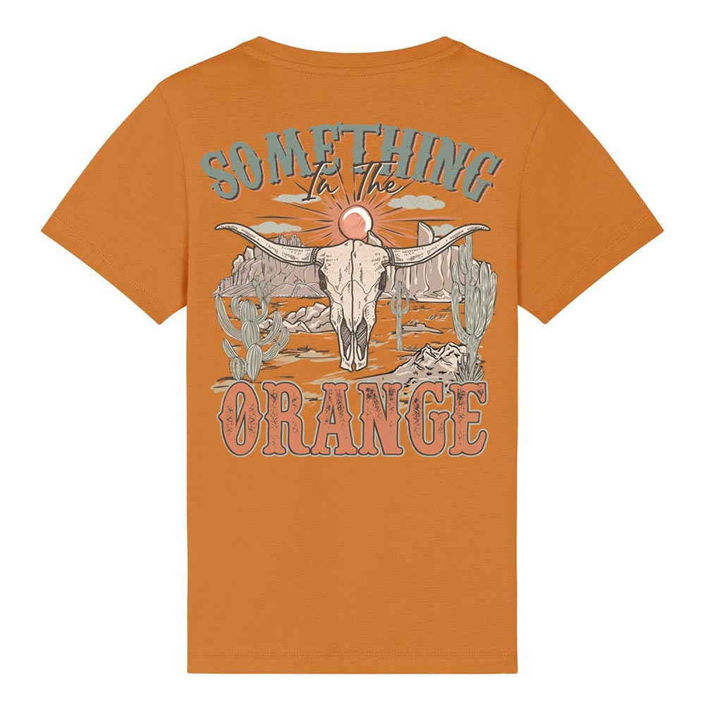 Kids orange western tees back Something Orange