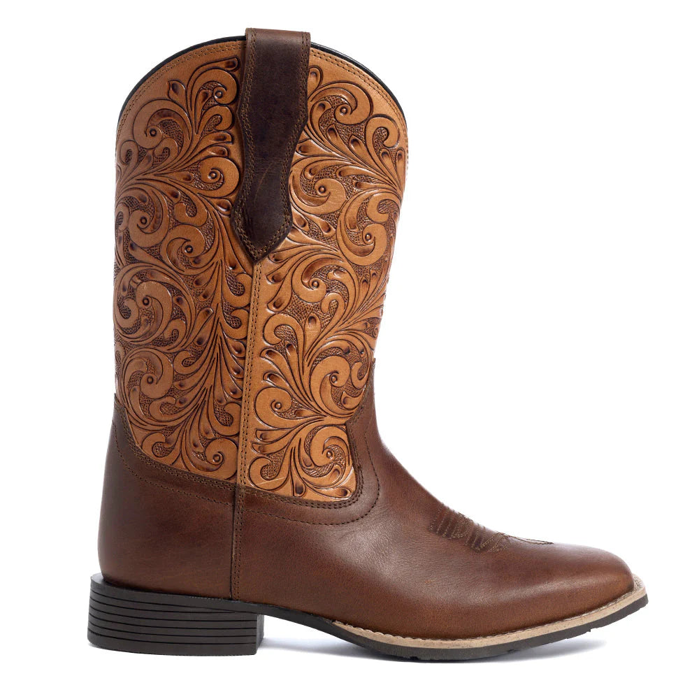 Myra Bag Camilita Hand-tooled Boots in Brown