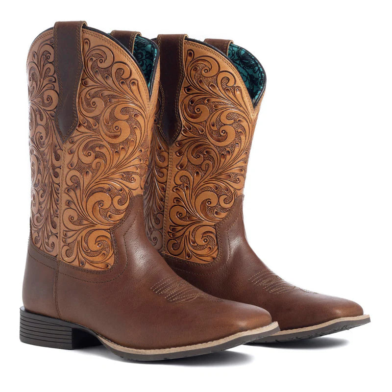 Myra Bag Camilita Hand-tooled Boots in Brown