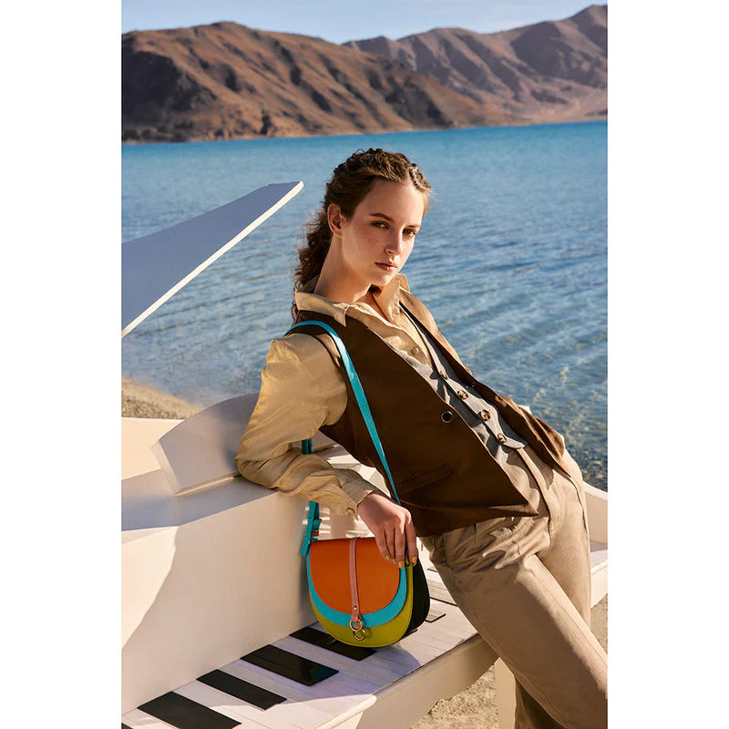 Myra Bag Color Point Half Moon Shoulder Bag