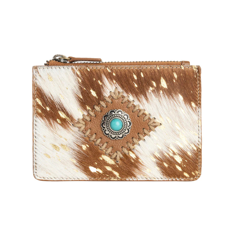 Myra Bag Eye of the Goddess Wallet in Brown & White