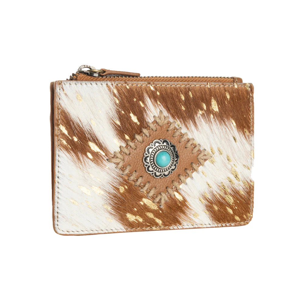 Myra Bag Eye of the Goddess Wallet in Brown & White