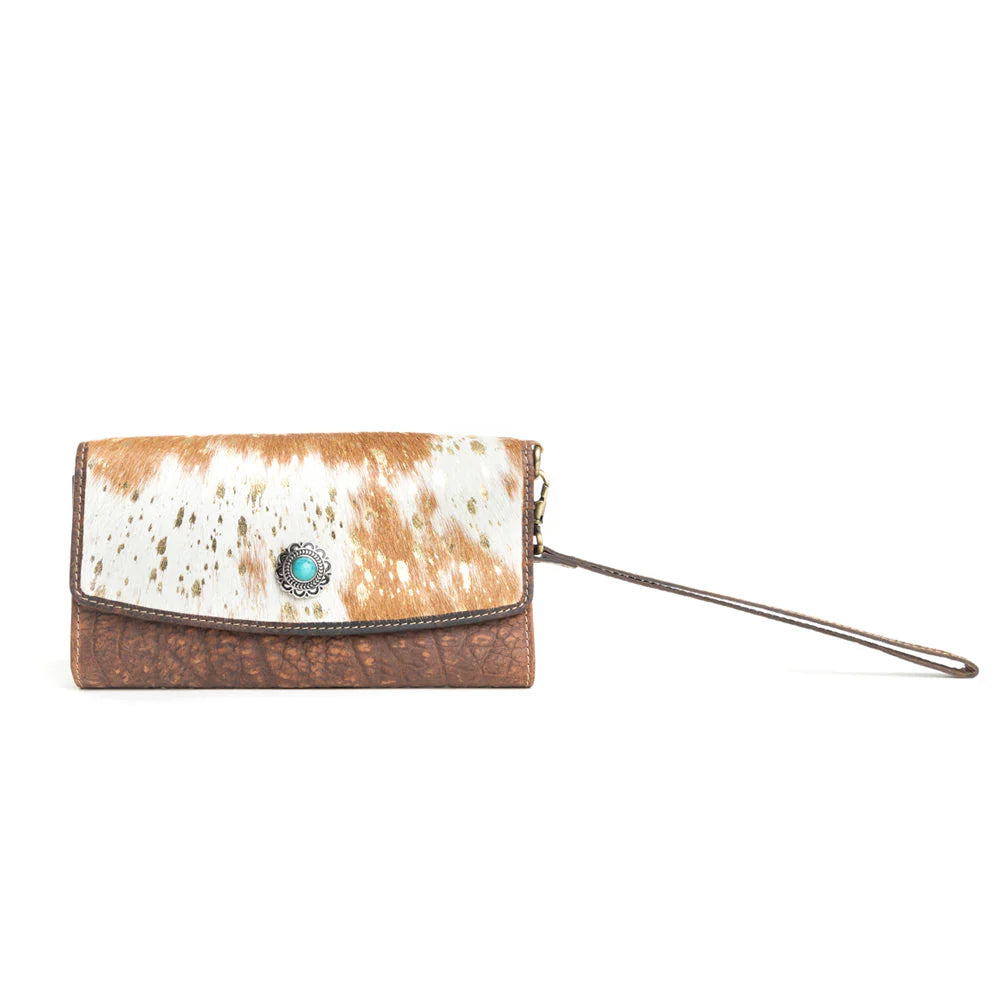 Myra Bag Angelstone Wallet in Brown & White