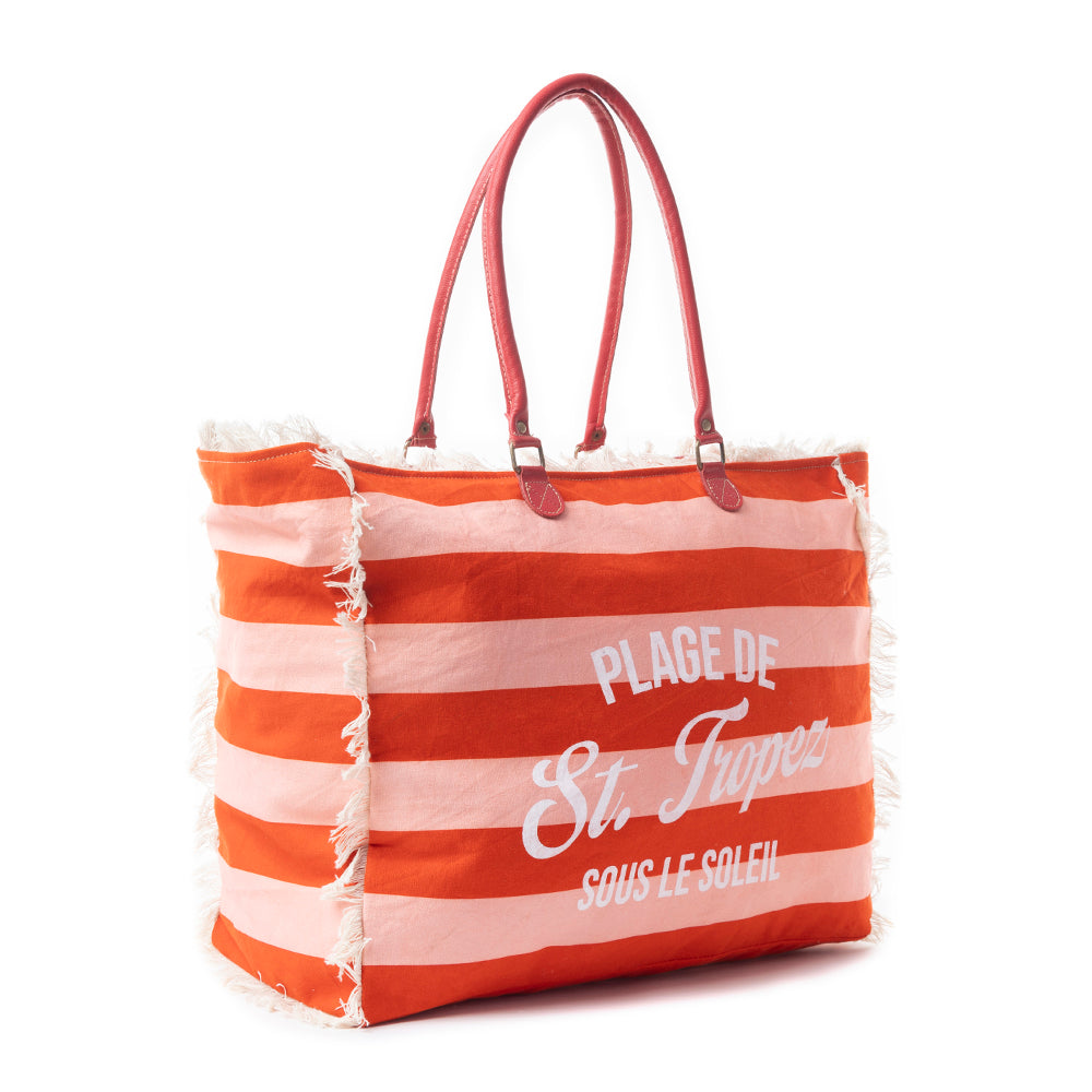 Saint Tropez Weekender Bag In Red