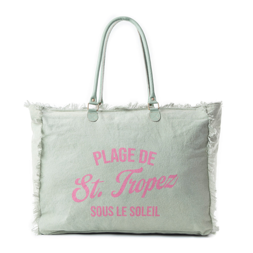 Saint Tropez Weekender Bag In Light Green