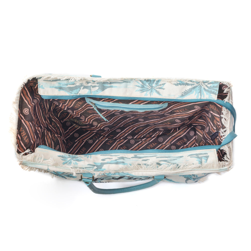 Saint Tropez Weekender Bag In Green & White