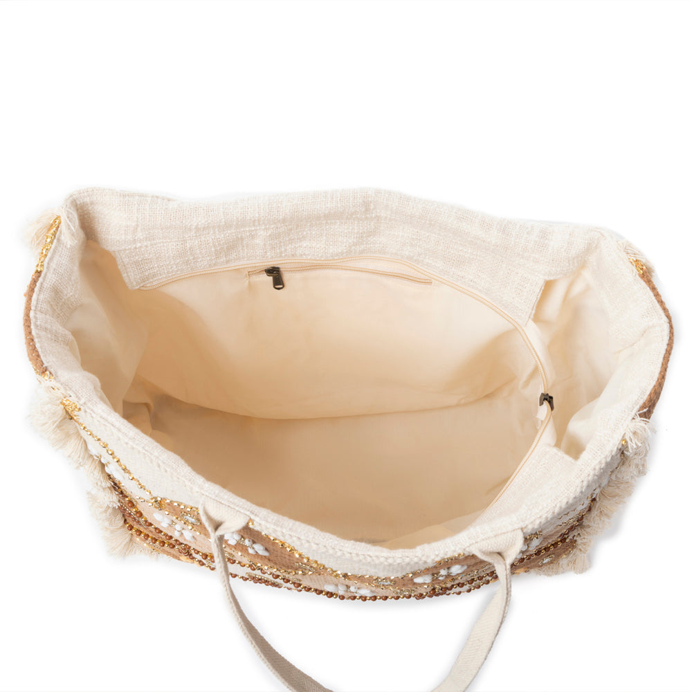 Sonoran Starlight Weekender Bag In Brown & White