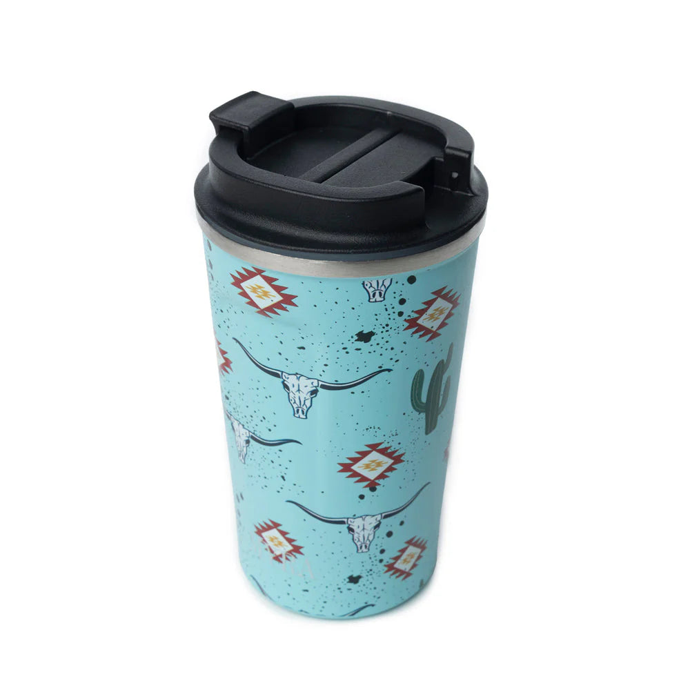Myra Bag Western Trail Brew Stainless Steel Mug Cactus