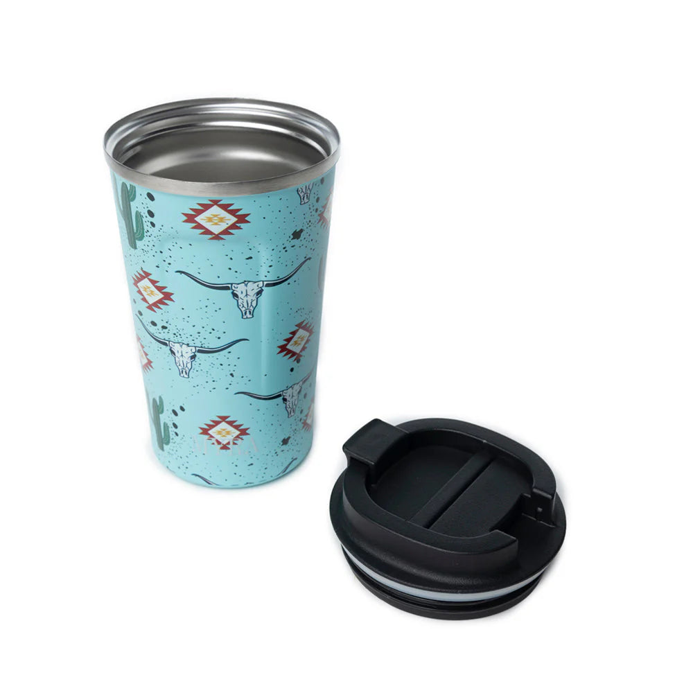 Myra Bag Western Trail Brew Stainless Steel Mug Cactus