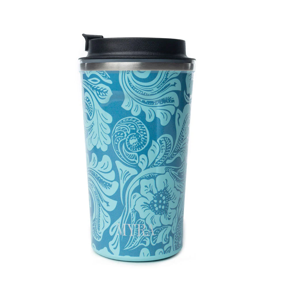 Myra Bag Western Trail Brew Stainless Steel Mug Turquoise