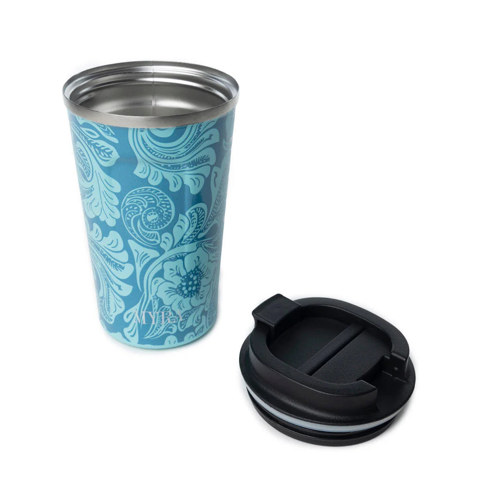 Myra Bag Western Trail Brew Stainless Steel Mug Turquoise
