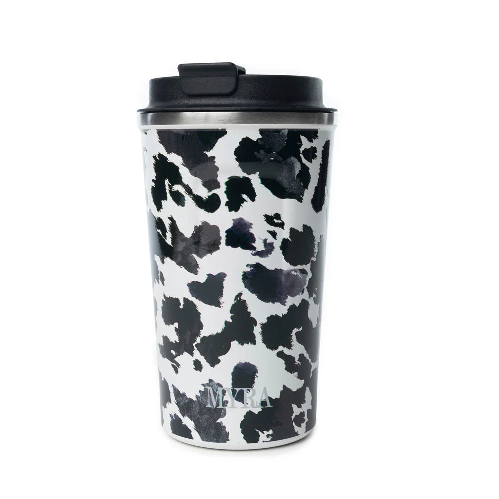 Myra Bag Western Trail Brew Stainless Steel Mug Black