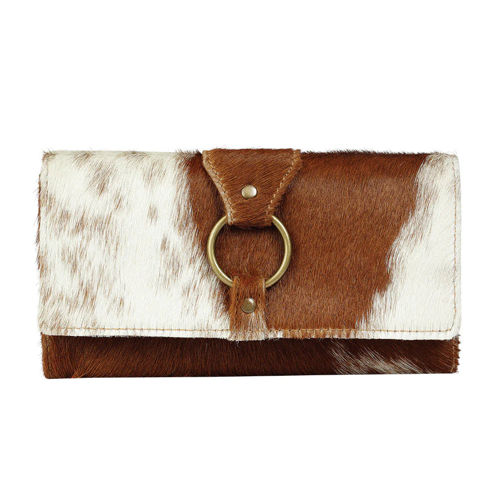 Myra Bag Chrocheted Wallet cowhide