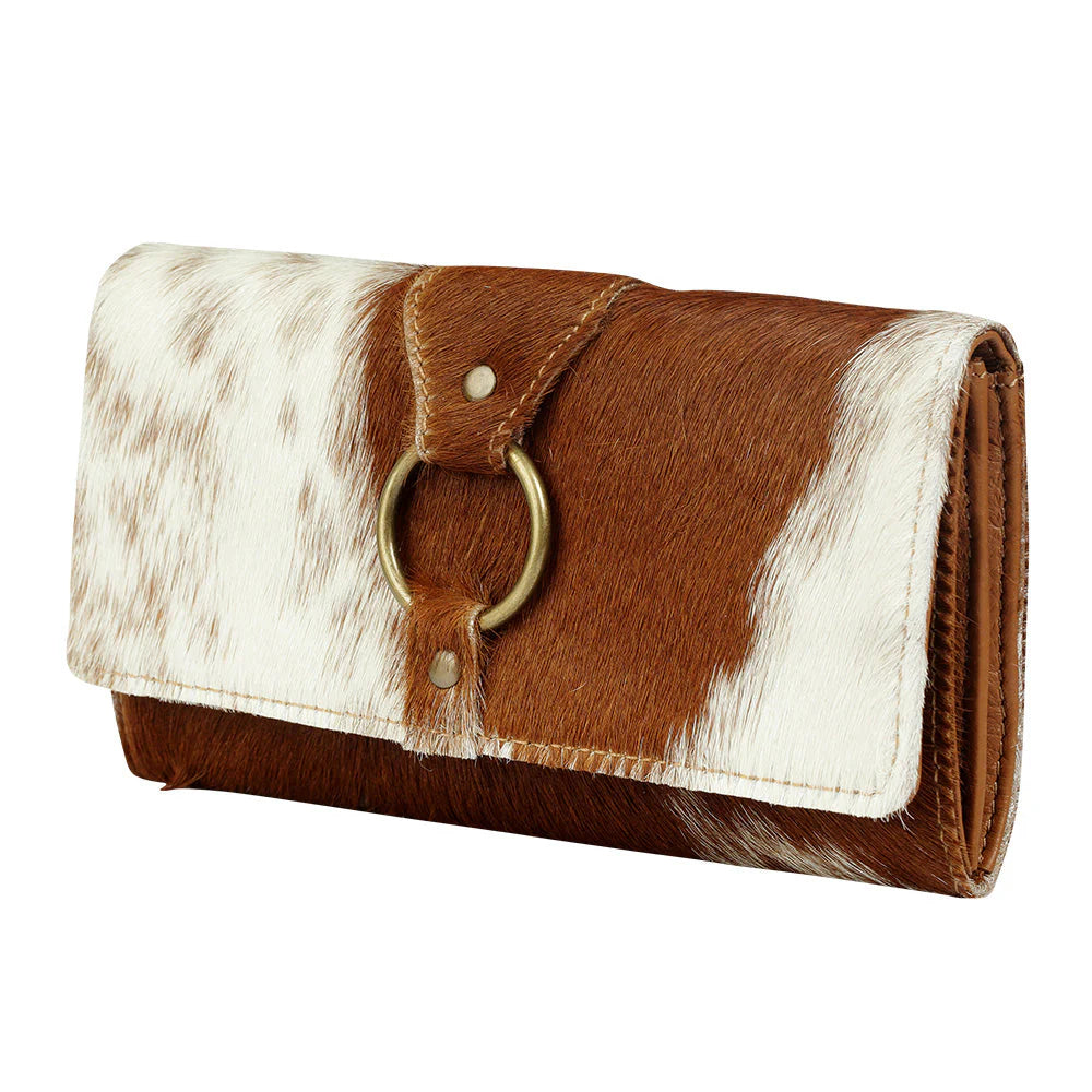 Myra Bag Chrocheted Wallet cowhide