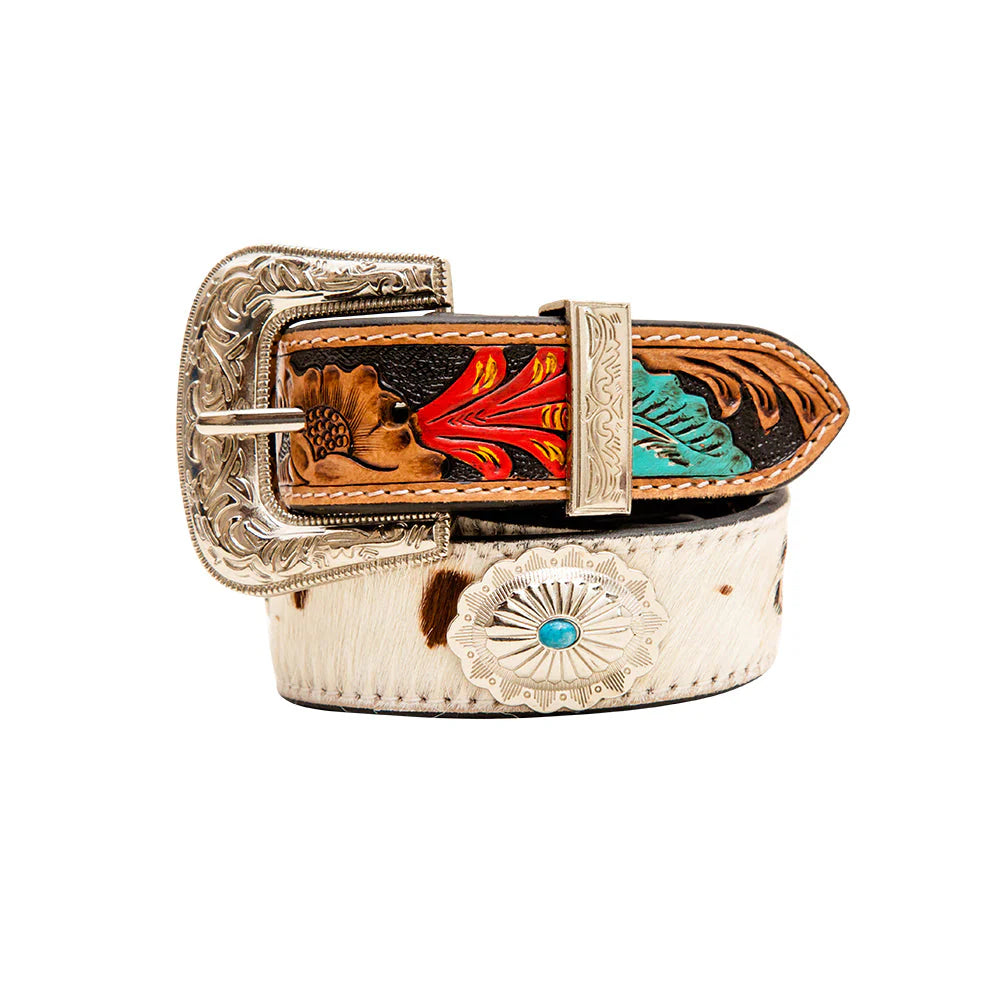 Myra Bag Cummerband Hand-Tooled Concho Belt