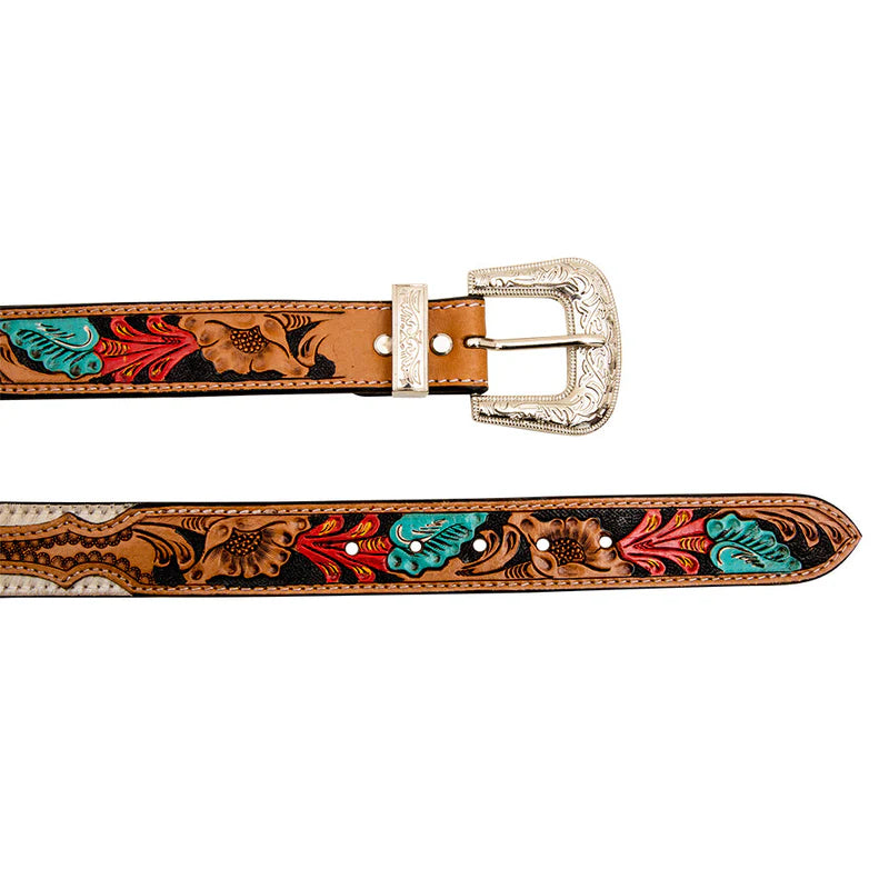 Myra Bag Cummerband Hand-Tooled Concho Belt