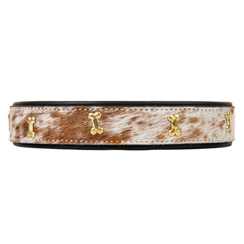Myra Bag Chissum Hair-On Hide Dog Collar