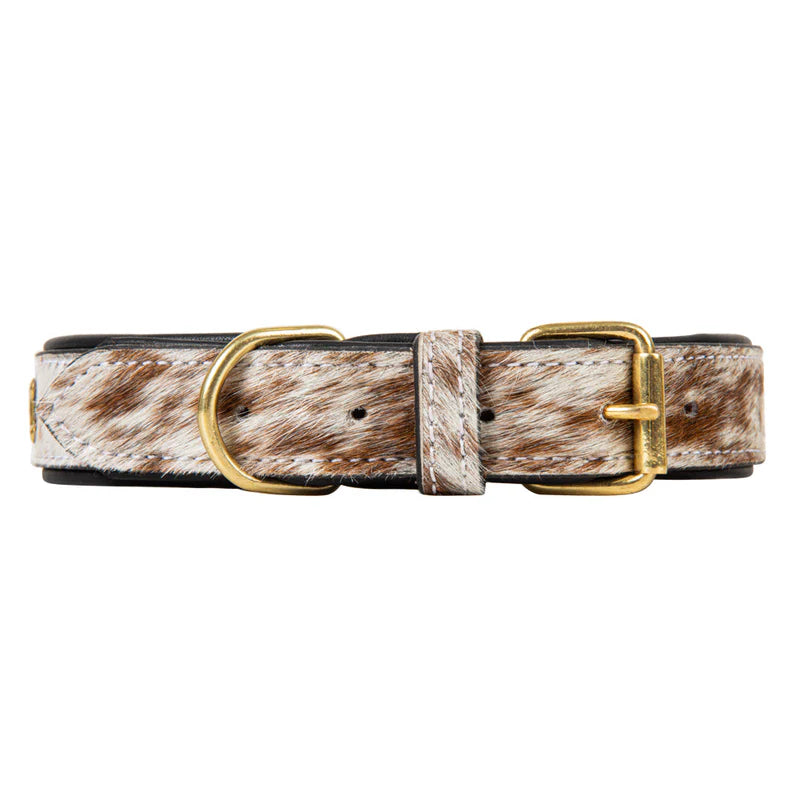 Myra Bag Chissum Hair-On Hide Dog Collar
