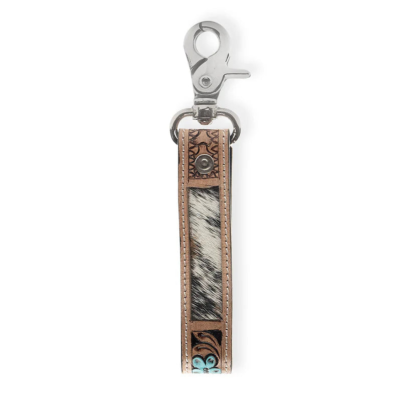 Myra Bag Oregon Way Hand-tooled Leather Key Chain