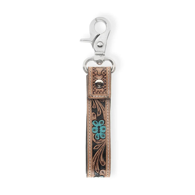Myra Bag Oregon Way Hand-tooled Leather Key Chain