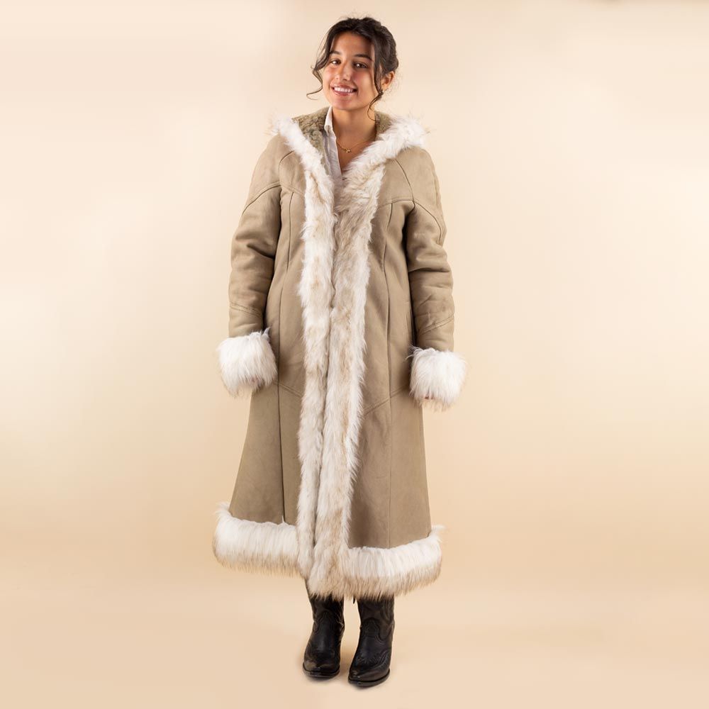 Afghan coat Ariana taupe