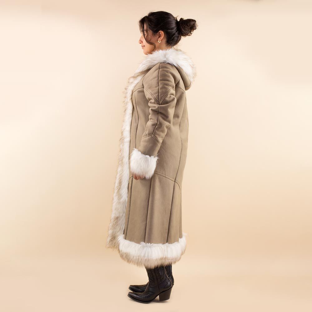 Afghan coat Ariana taupe