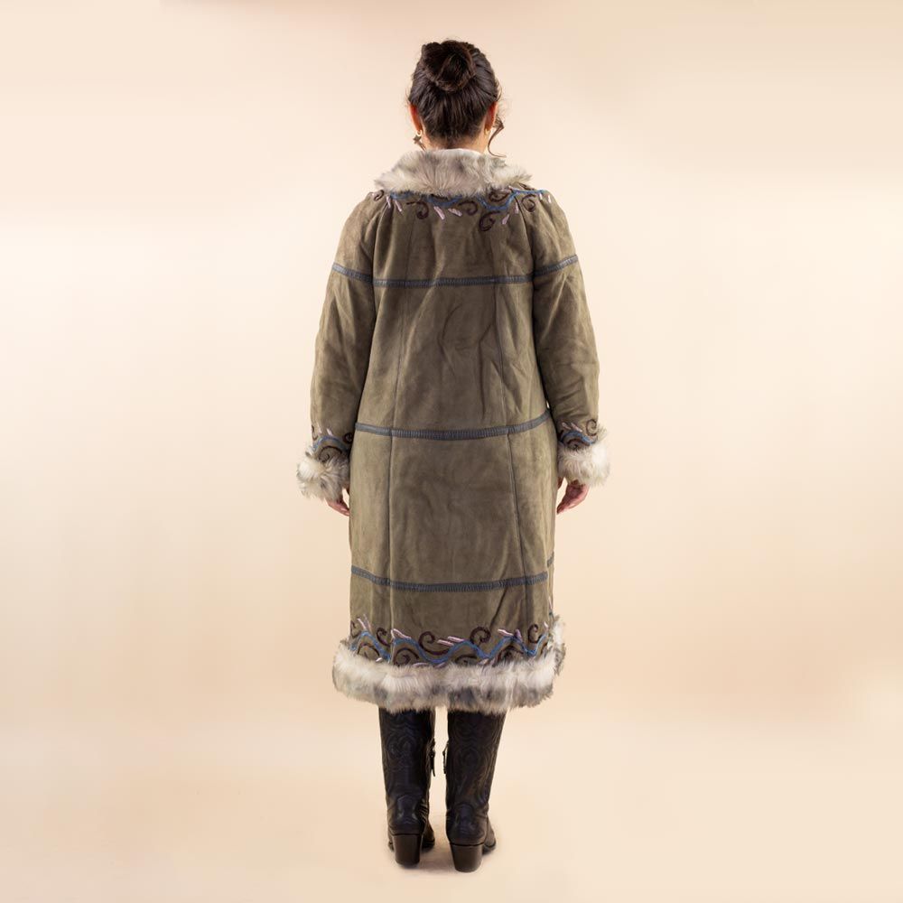 Abrigo afgano Samira marrón