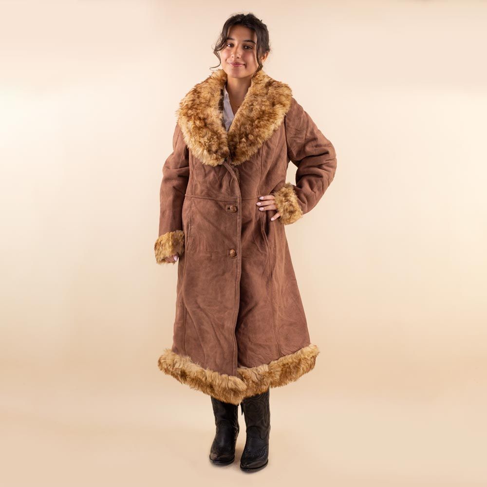 Afghan coat Fariba bruin
