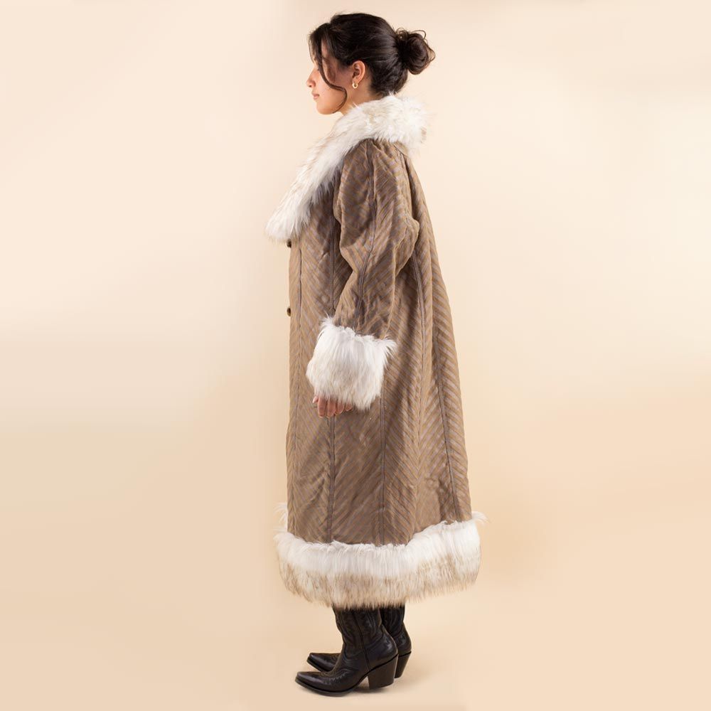 Afghan coat Ghazal Taupe