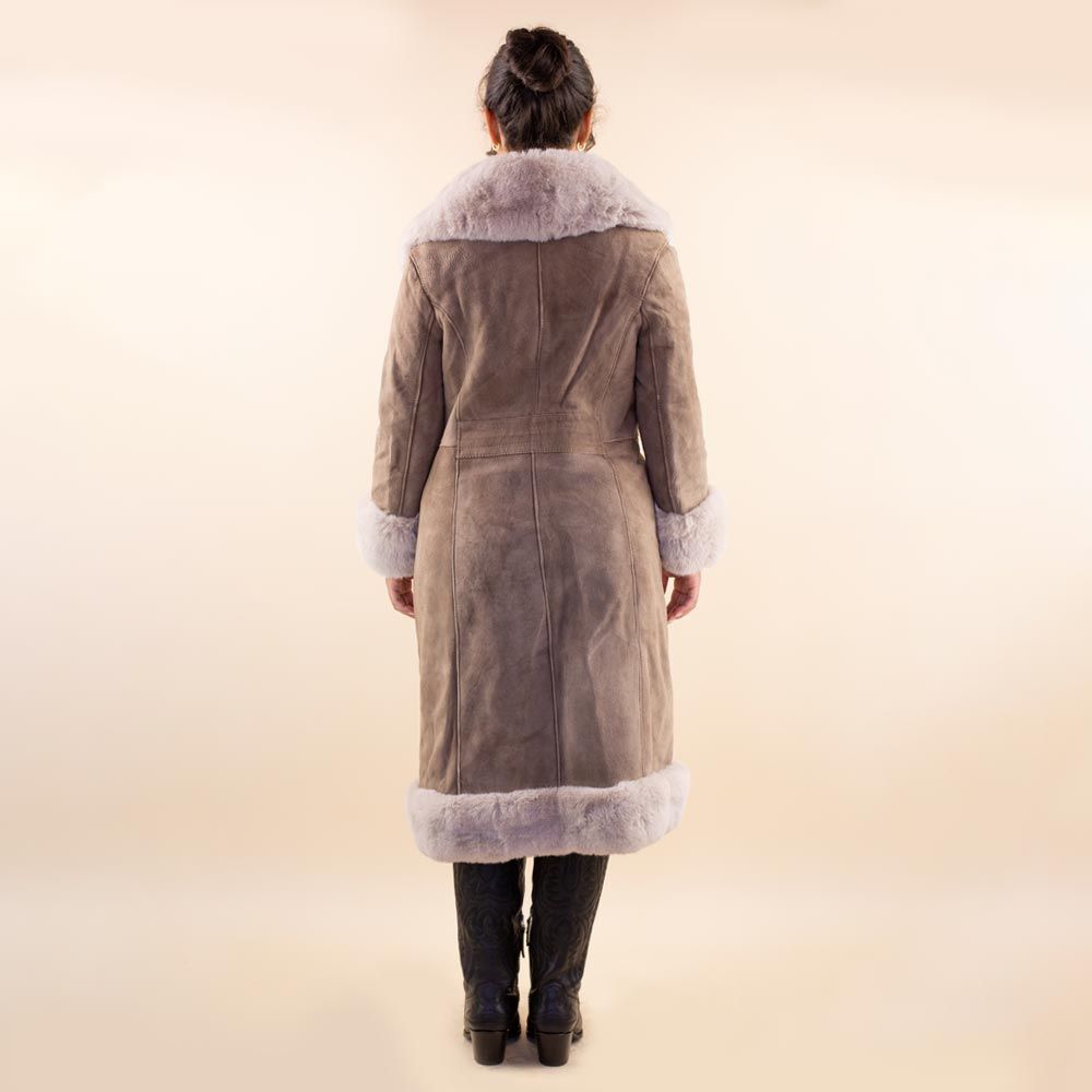 Abrigo afgano Samira marrón