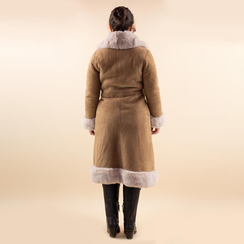 Abrigo afgano Samira marrón