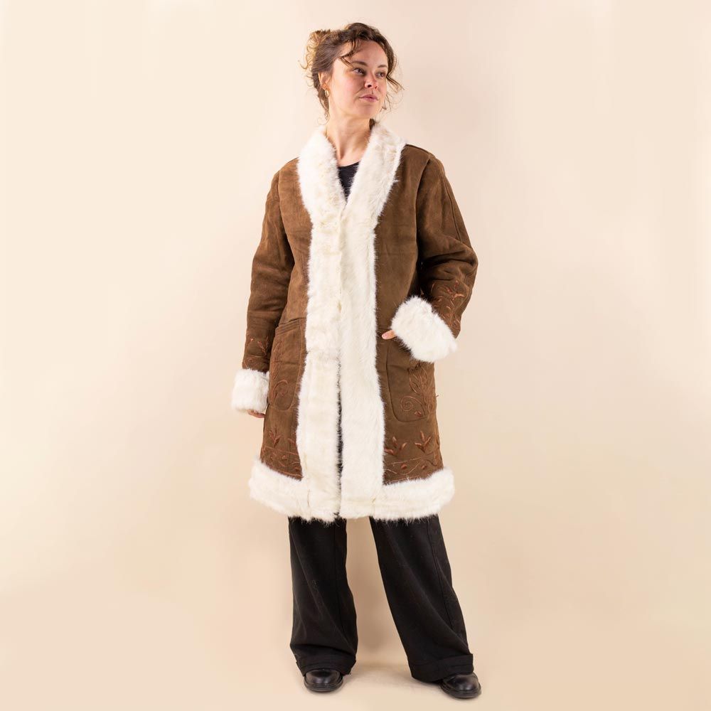 Afghan coat Samira bruin