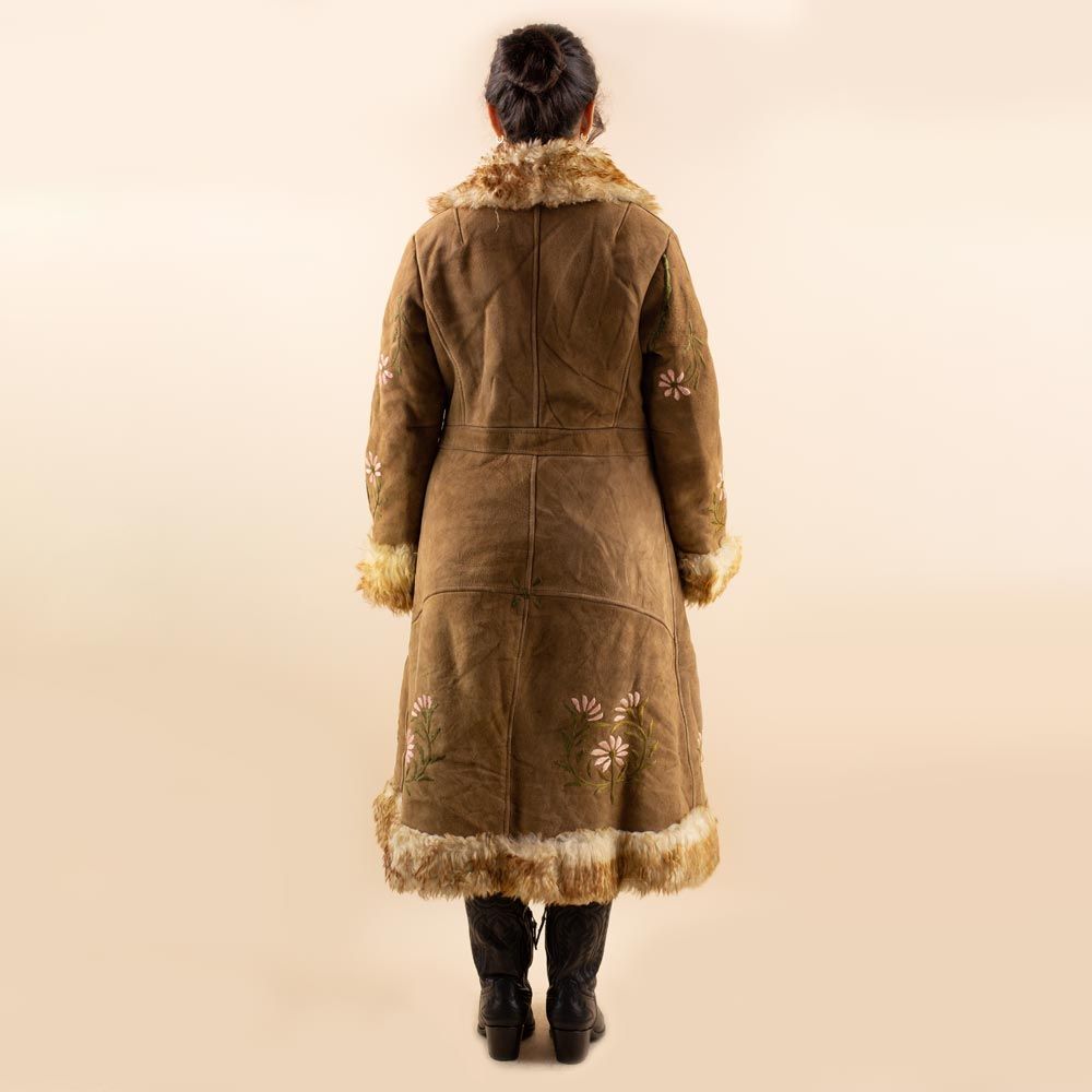 Abrigo afgano Samira marrón